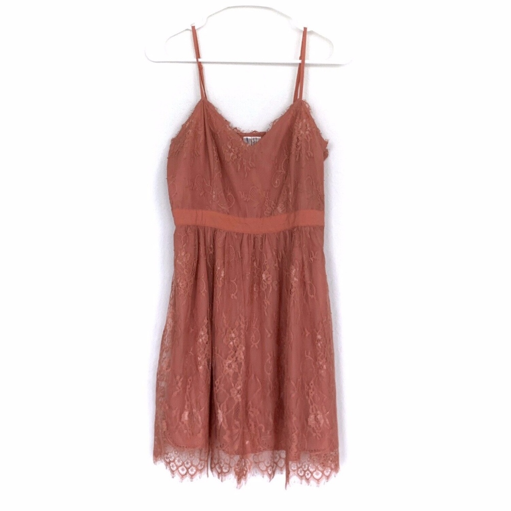 Forever 21 Coral Floral Lace Sleeveless Dress - Picture 2 of 8